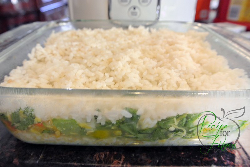 Recipe photo - step by step process, Easy rice and egg portable meal
