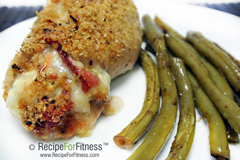 Roasted Red Pepper Stuffed Chicken Breasts - clean and healthy recipe