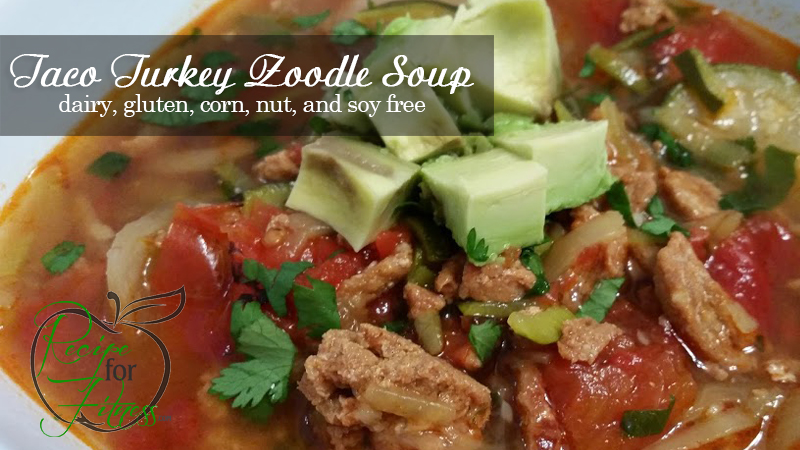 Taco Turkey Zoodle Soup Recipe