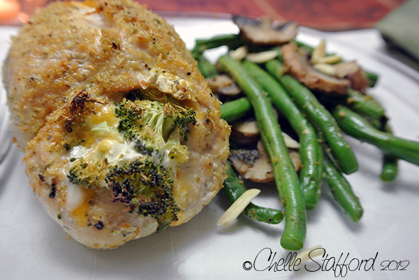 Broccoli and Cheddar Stuffed Chicken - clean and healthy recipe