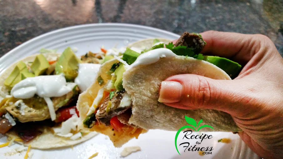 Clean Eating Carne Asada Street Tacos - Serving