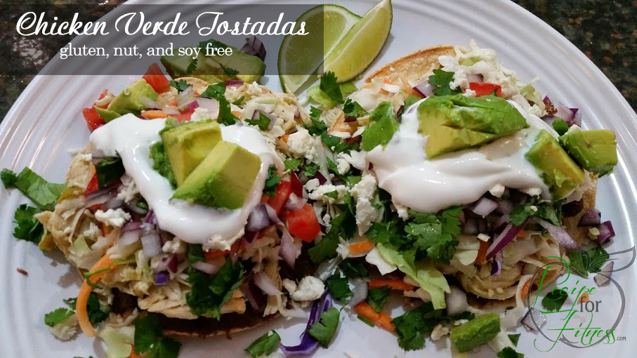 Gluten Free Chicken Verde Tostadas