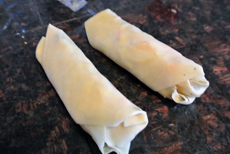 Preparation for Egg Rolls - clean and healthy recipe