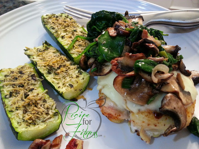 Spinach and Mushroom Smothered Chicken - clean and healthy recipe