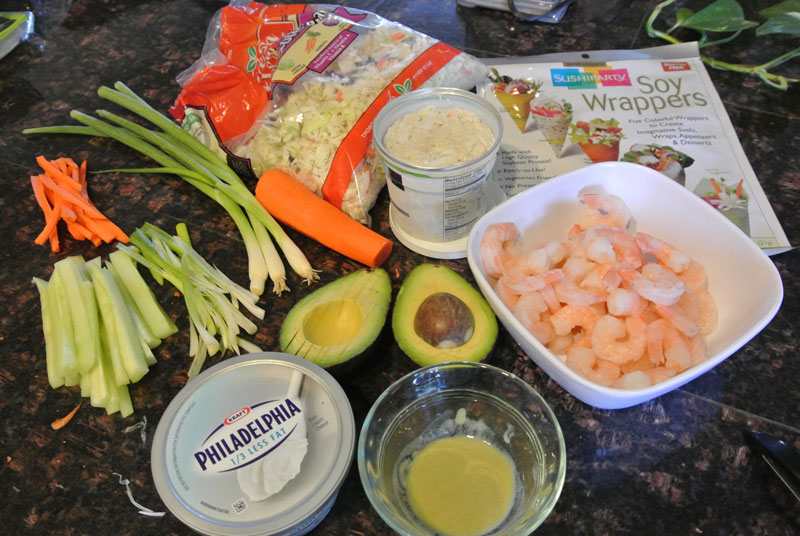 Preparation for Spring Rolls - clean and healthy recipe