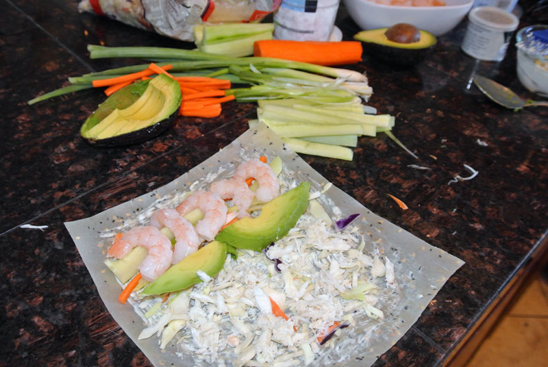 Preparation for Spring Rolls - clean and healthy recipe