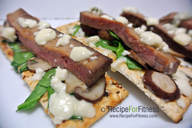 Steak and Bleu Cheese Flatbreads - clean and healthy recipe